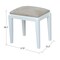 International Concepts Vanity Bench, Snow White BE08-2 - alternate 5